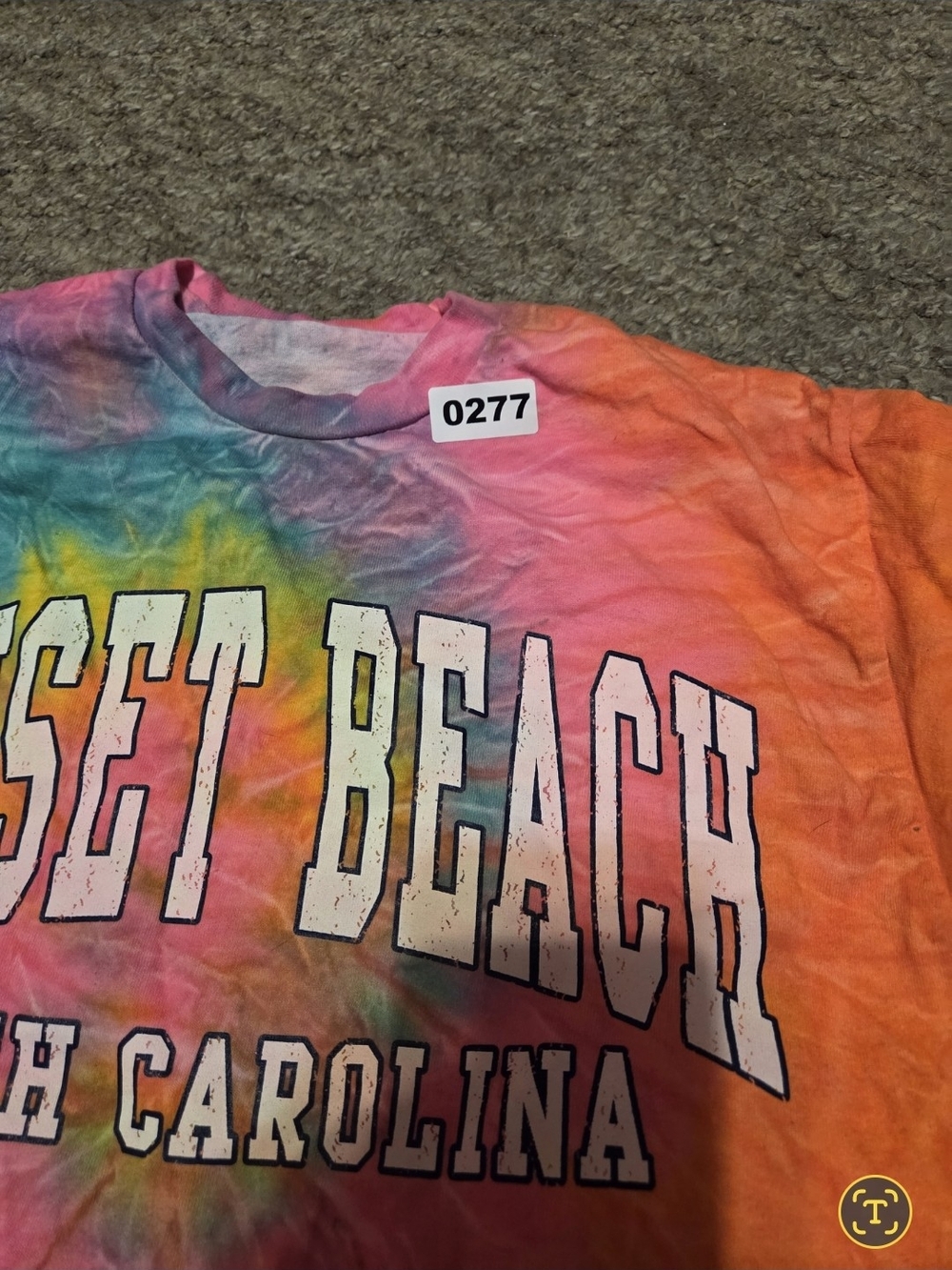 Sunset Beach Tie-Dye Short Sleeve Tee - Pink & Orange